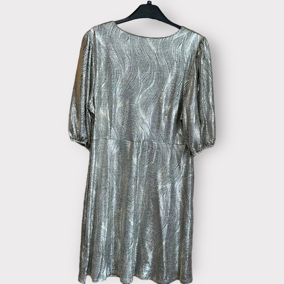 Foil Mini Dress Size 16 Papaya Party Dress New occasion sparkle pattern … - Picture 4 of 8